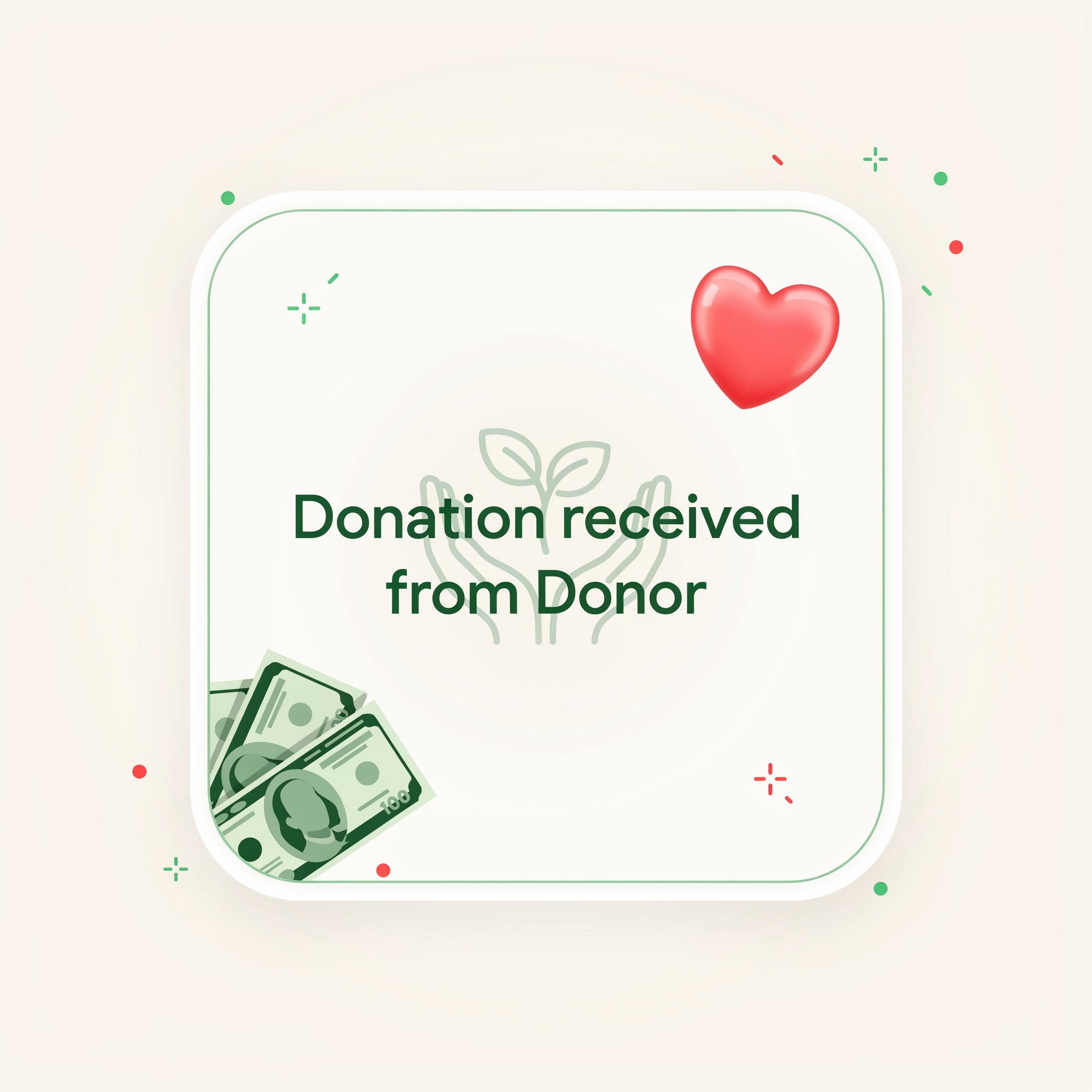 Donation received from a donor